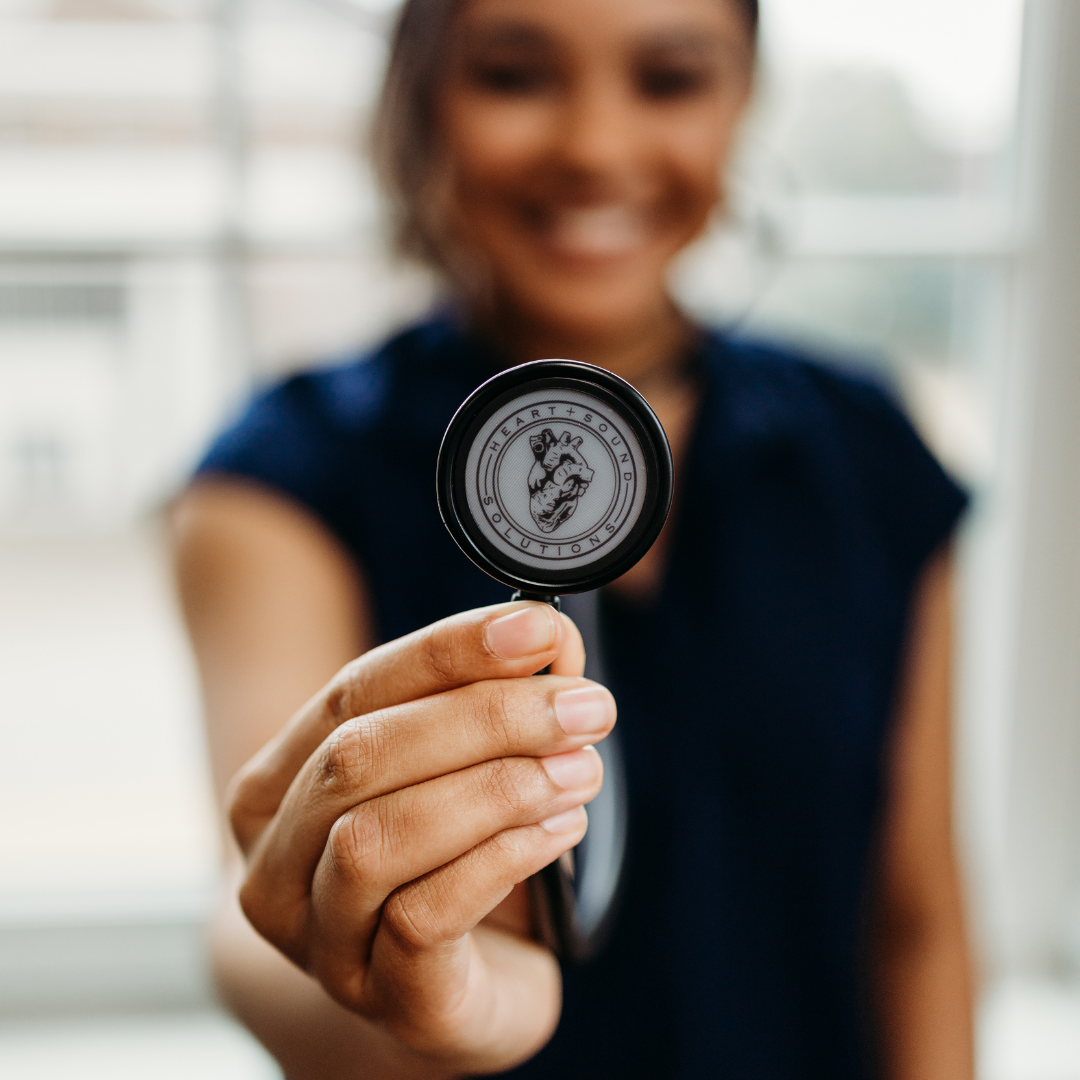 Heart Sound Solutions Signature Series Stethoscope for Nurses, Doctors, and Medical Students | Dual Head Design for Adults & Kids (Black) - Heart Sound Solutions