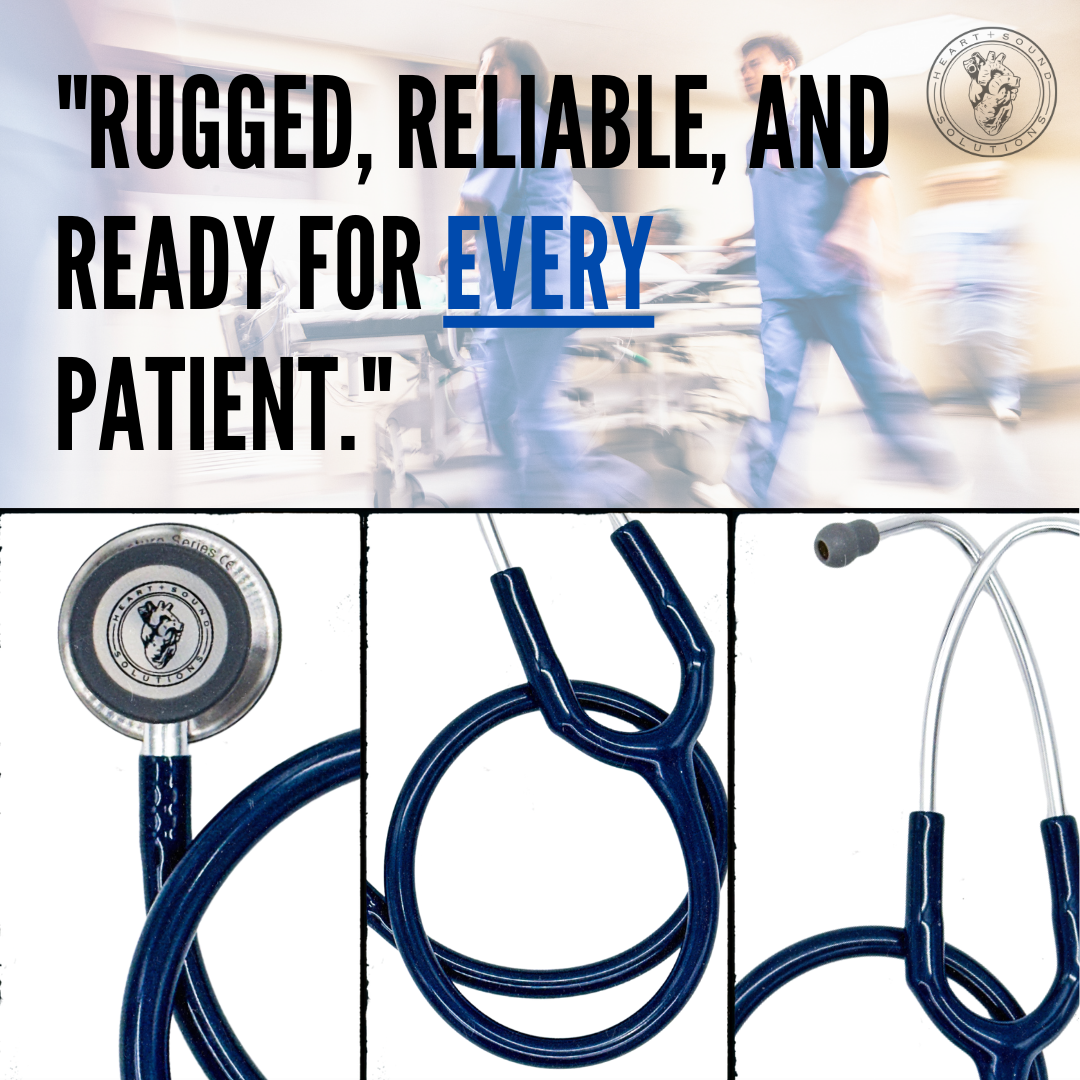 Heart Sound Solutions Signature Series Stethoscope for Nurses, Doctors, Students, Home Health, Dual Head, for Adults and Pediatric