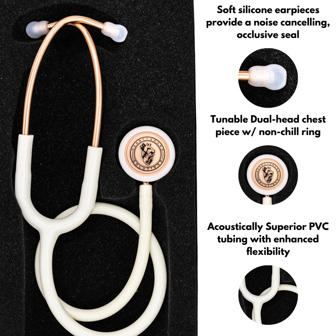 Heart Sound Solutions Signature Series Stethoscope for Nurses, Doctors, Students, Home Health, Dual Head, for Adults and Pediatric - Heart Sound Solutions