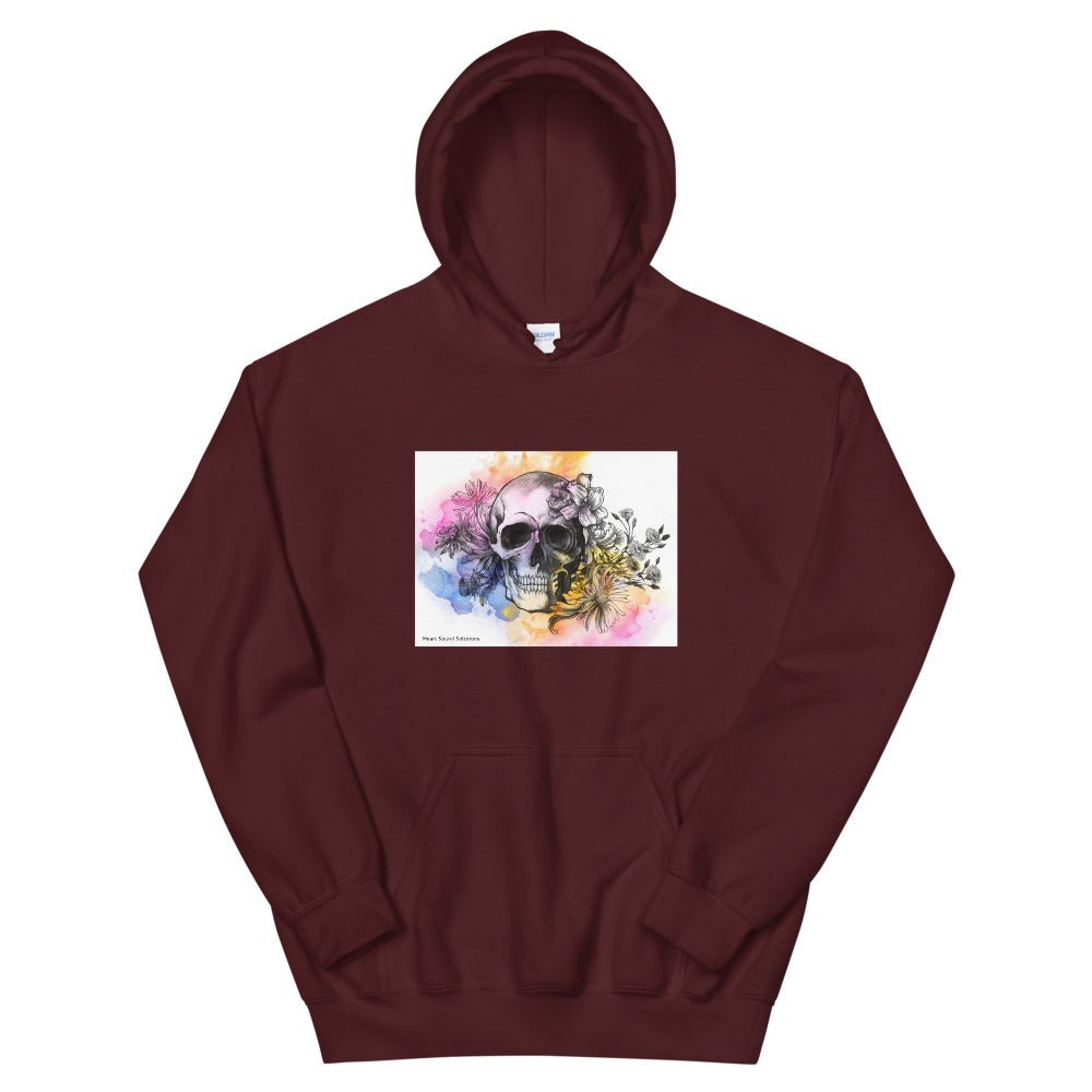 Heart Sound Solutions Skull Watercolor Hoodie - Heart Sound Solutions