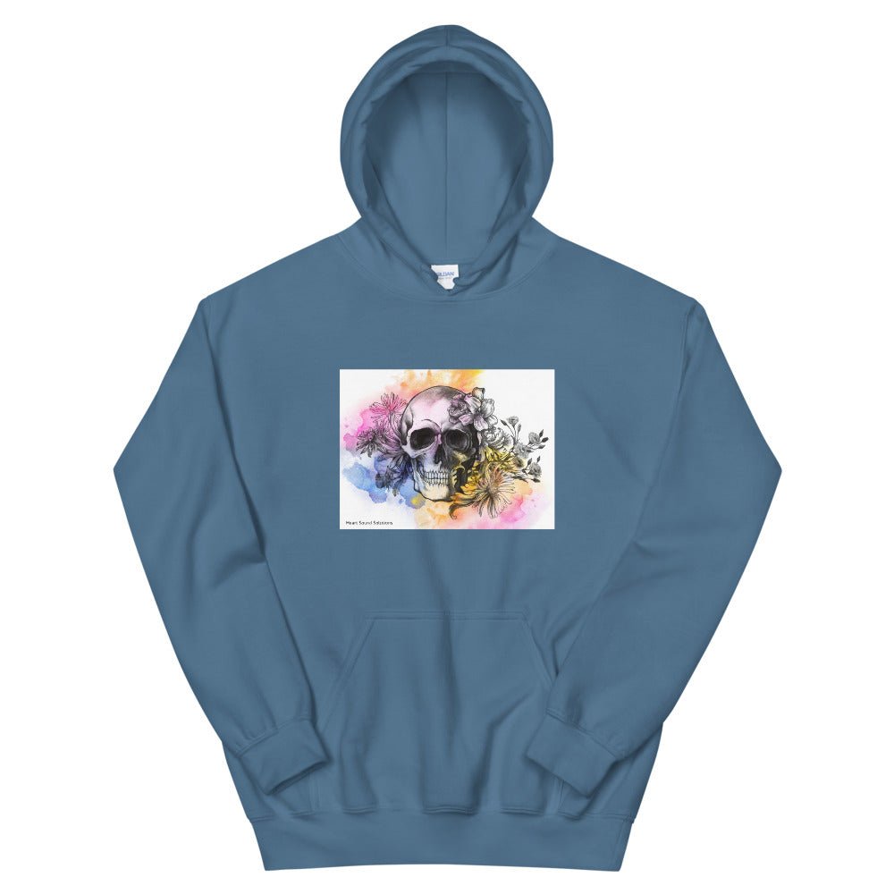 Heart Sound Solutions Skull Watercolor Hoodie - Heart Sound Solutions
