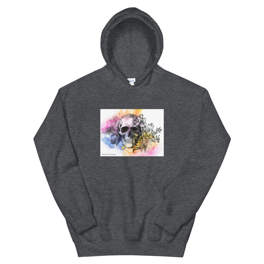 Heart Sound Solutions Skull Watercolor Hoodie - Heart Sound Solutions