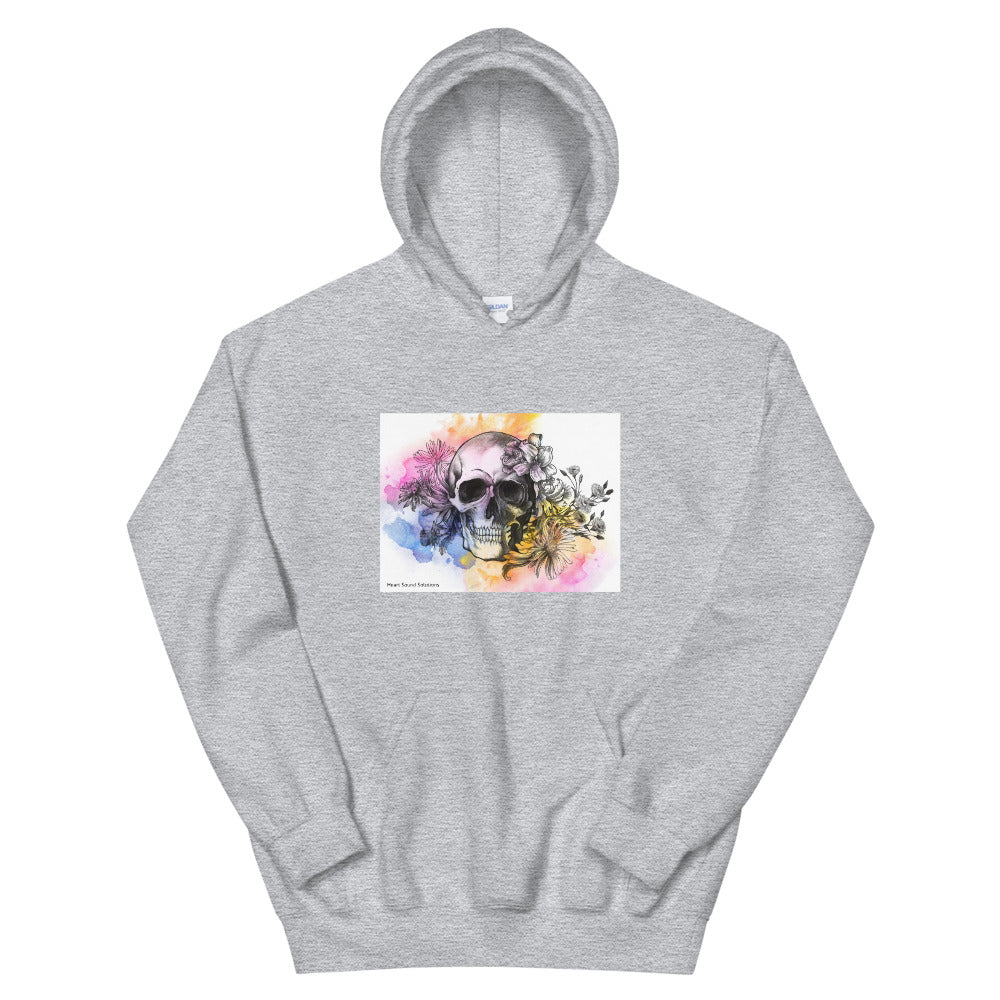 Heart Sound Solutions Skull Watercolor Hoodie - Heart Sound Solutions