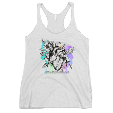 Heart+Sound Solutions Blooming Heart Racerback Tank - Heart Sound Solutions