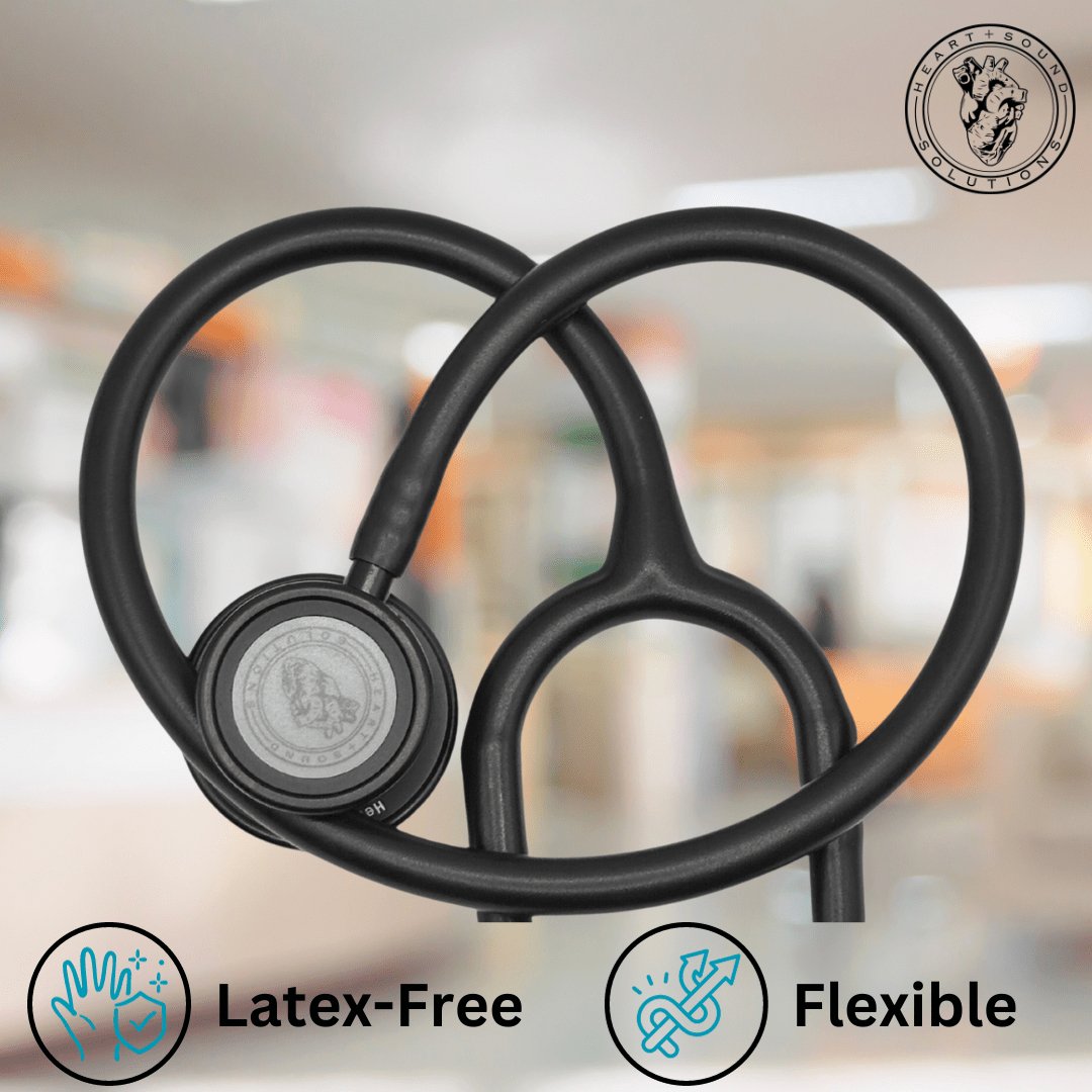 Heart Sound Solutions Signature Series Stethoscope for Nurses, Doctors, and Medical Students | Dual Head Design for Adults & Kids (Black) - Heart Sound Solutions