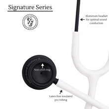 Heart Sound Solutions Signature Series Stethoscope for Nurses, Doctors, and Medical Students | Dual Head Design for Adults & Kids (Matte Black x White) - Heart Sound Solutions