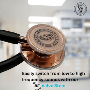 Heart Sound Solutions Signature Series Stethoscope for Nurses, Doctors, and Medical Students | Dual Head Design for Adults & Kids (Rose Gold x Matte Black) - Heart Sound Solutions