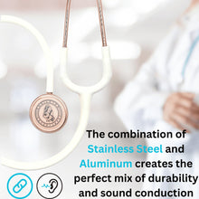 Heart Sound Solutions Signature Series Stethoscope for Nurses, Doctors, and Medical Students | Dual Head Design for Adults & Kids (Rose Gold x White) - Heart Sound Solutions
